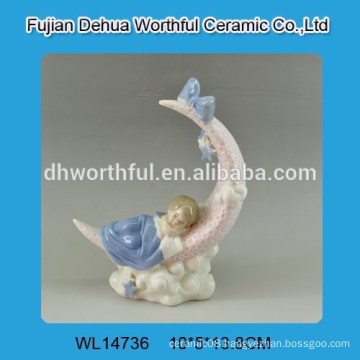 Ceramic home decoration in baby shape white porcelain decoration